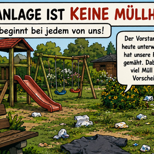 Unsere Anlage ist keine Müllhalde – bitte helft alle mit!
