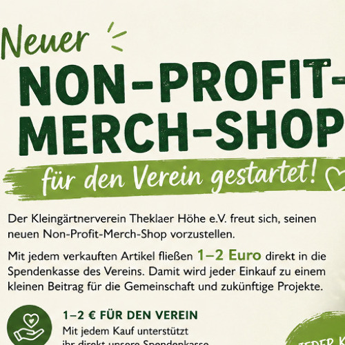 Neuer Non-Profit-Merch-Shop für den Verein gestartet