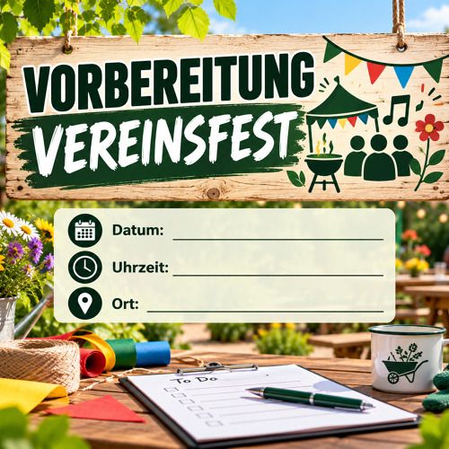 zentraler Arbeitseinsatz (Vorbereitungen Vereinsfest)