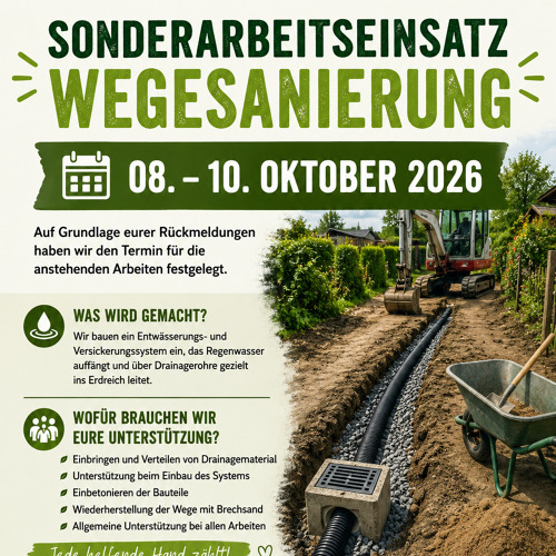 SONDERARBEITSEINSATZ – WEGESANIERUNG
